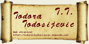 Todora Todosijević vizit kartica